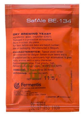 Сухие пивоваренные дрожжи Safale BE-134 (11,5 г)